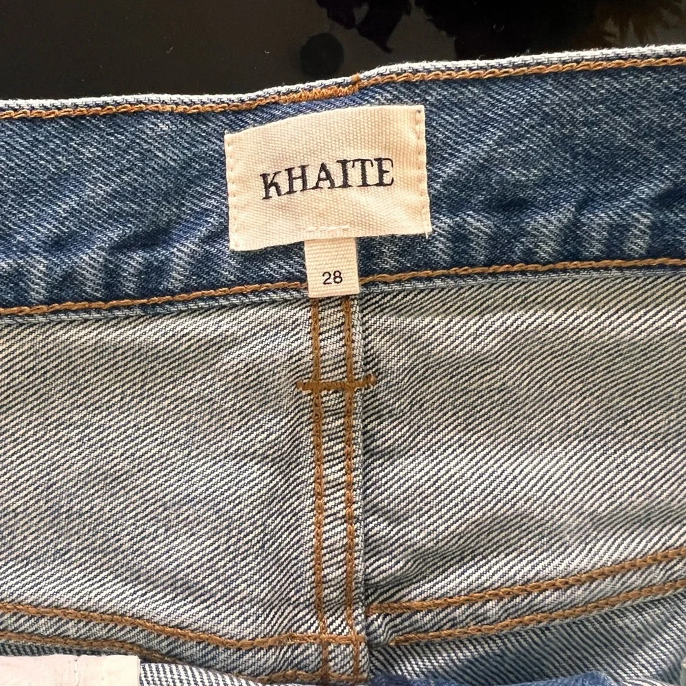 KHAITE Classic Blue Boot Cut Jeans - Picture 3 of 5